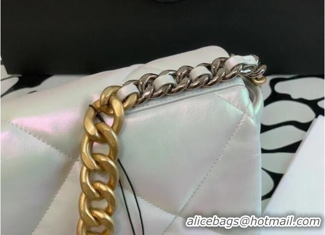 Low Cost Chanel 19 large flap bag Iridescent Calfskin&Gold-Tone AS1162