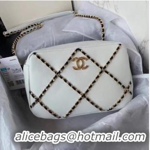 Top Grade Chanel cross-body bag AS2384 White & black