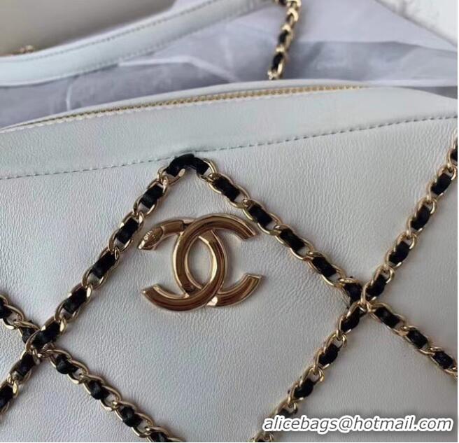 Top Grade Chanel cross-body bag AS2384 White & black