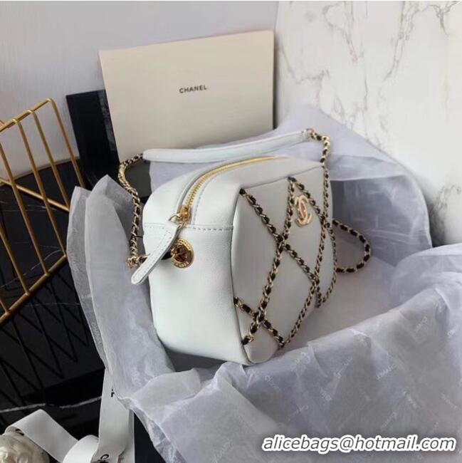 Top Grade Chanel cross-body bag AS2384 White & black