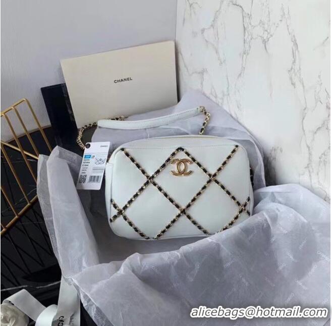 Top Grade Chanel cross-body bag AS2384 White & black