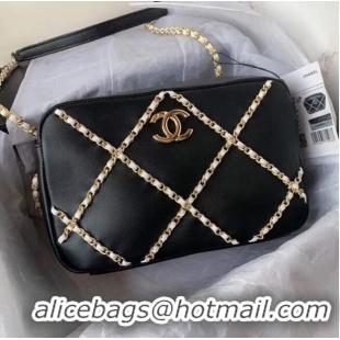 Good Quality Chanel cross-body bag AS2384 black & white