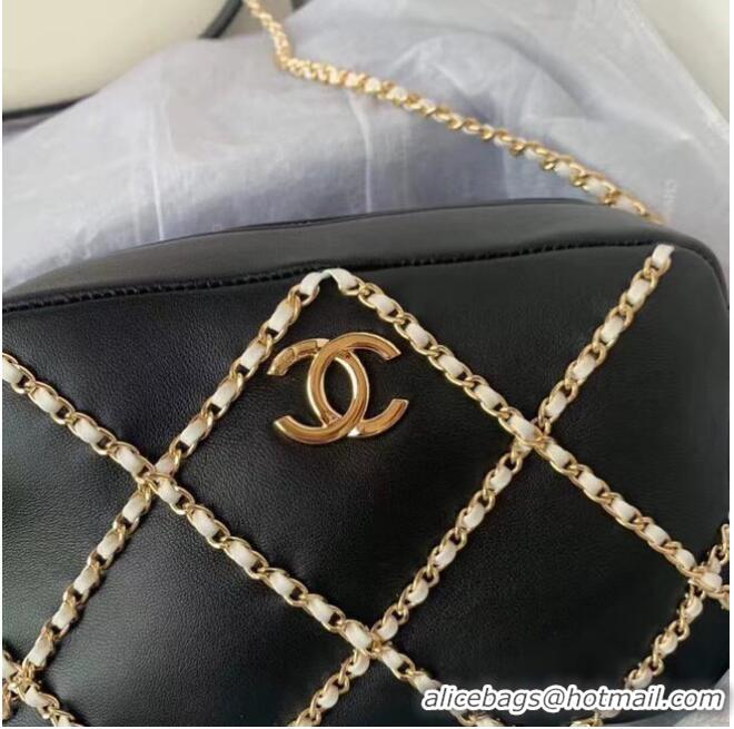 Good Quality Chanel cross-body bag AS2384 black & white