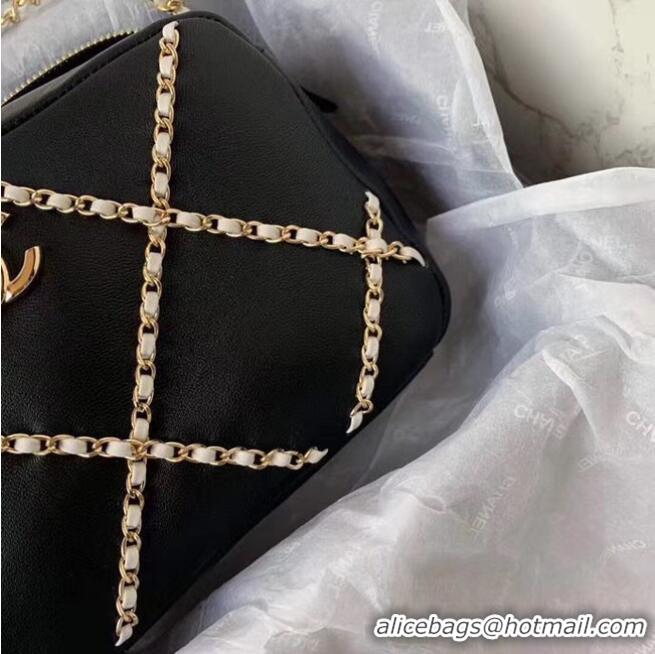 Good Quality Chanel cross-body bag AS2384 black & white