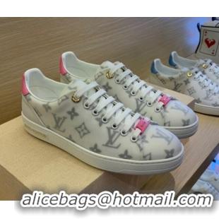 Best Price Louis Vuitton Frontrow Monogram Fabric Sneakers 1A8NX5 Pink