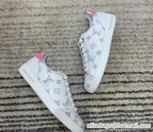 Best Price Louis Vuitton Frontrow Monogram Fabric Sneakers 1A8NX5 Pink