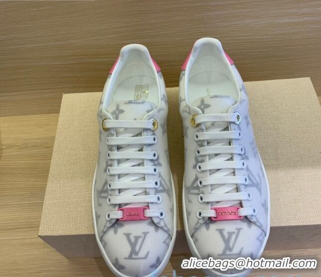 Best Price Louis Vuitton Frontrow Monogram Fabric Sneakers 1A8NX5 Pink