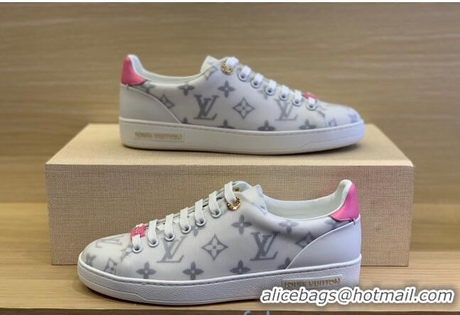 Best Price Louis Vuitton Frontrow Monogram Fabric Sneakers 1A8NX5 Pink