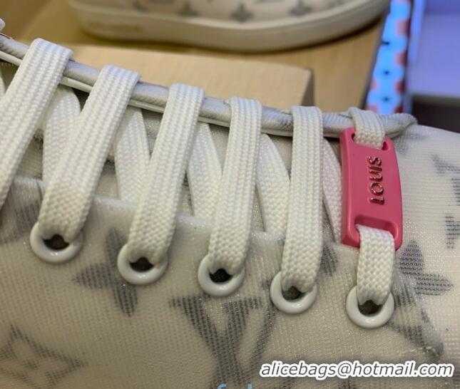 Best Price Louis Vuitton Frontrow Monogram Fabric Sneakers 1A8NX5 Pink