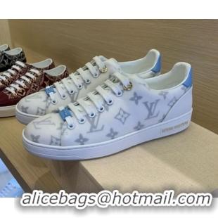 Top Quality Louis Vuitton Frontrow Monogram Fabric Sneakers 1A8NX5 Blue