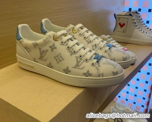 Top Quality Louis Vuitton Frontrow Monogram Fabric Sneakers 1A8NX5 Blue