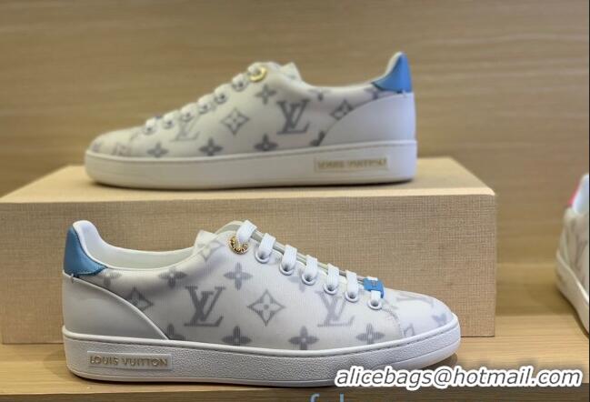 Top Quality Louis Vuitton Frontrow Monogram Fabric Sneakers 1A8NX5 Blue