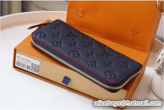 Best Quality Louis Vuitton Original Monogram Empreinte Wallet M60171 Navy Blue