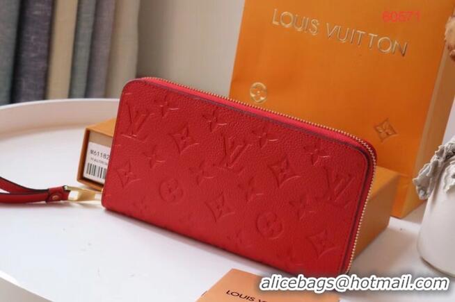 New Fashion Louis Vuitton Original Monogram Empreinte Wallet M60571 Red