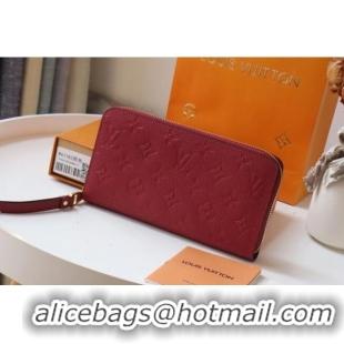 AAAAA Discount Louis Vuitton Original Monogram Empreinte Wallet M60571 Wine