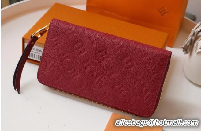 AAAAA Discount Louis Vuitton Original Monogram Empreinte Wallet M60571 Wine