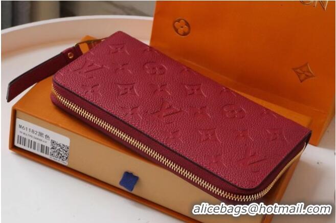 AAAAA Discount Louis Vuitton Original Monogram Empreinte Wallet M60571 Wine