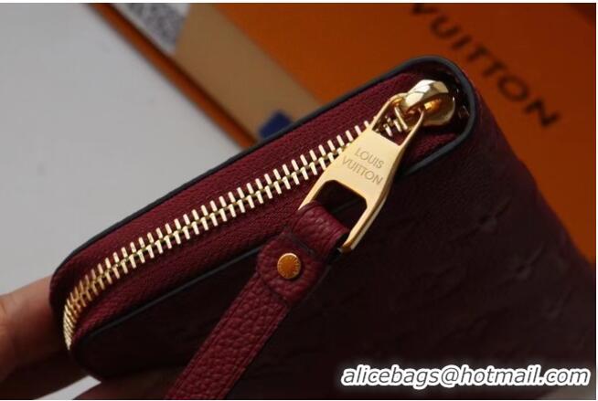 AAAAA Discount Louis Vuitton Original Monogram Empreinte Wallet M60571 Wine