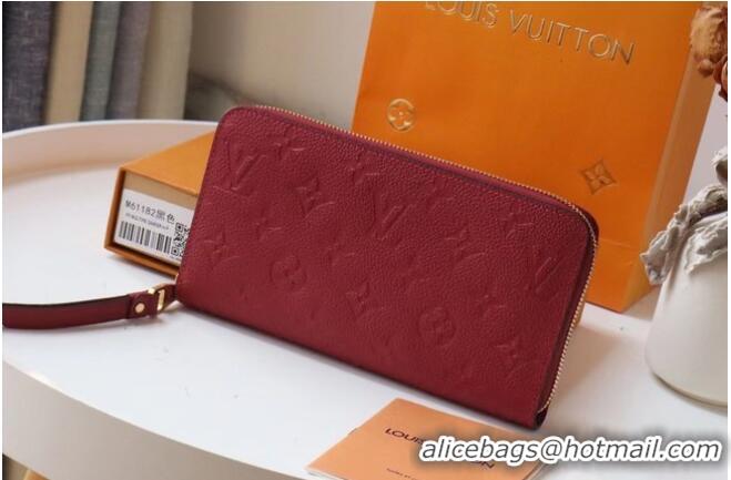 AAAAA Discount Louis Vuitton Original Monogram Empreinte Wallet M60571 Wine