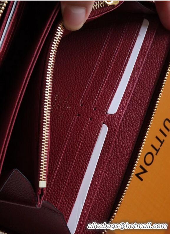 AAAAA Discount Louis Vuitton Original Monogram Empreinte Wallet M60571 Wine