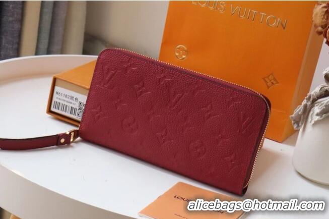 AAAAA Discount Louis Vuitton Original Monogram Empreinte Wallet M60571 Wine