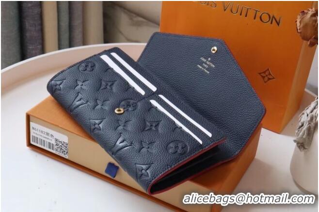 Well Crafted Louis Vuitton Original Monogram Empreinte Wallet M61182 Navy Blue