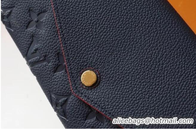 Well Crafted Louis Vuitton Original Monogram Empreinte Wallet M61182 Navy Blue