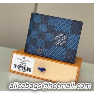 Grade Discount Louis vuitton Monogram Canvas Wallet N60434 blue