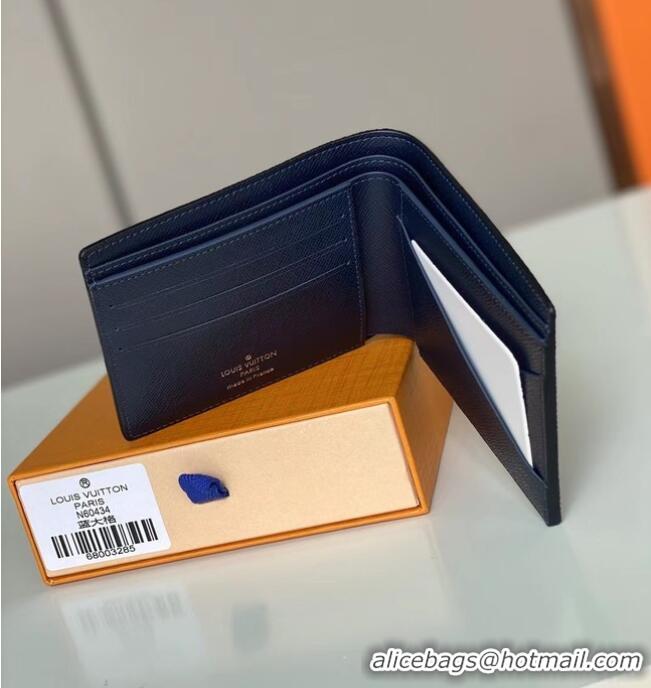 Grade Discount Louis vuitton Monogram Canvas Wallet N60434 blue