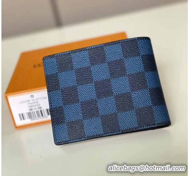 Grade Discount Louis vuitton Monogram Canvas Wallet N60434 blue