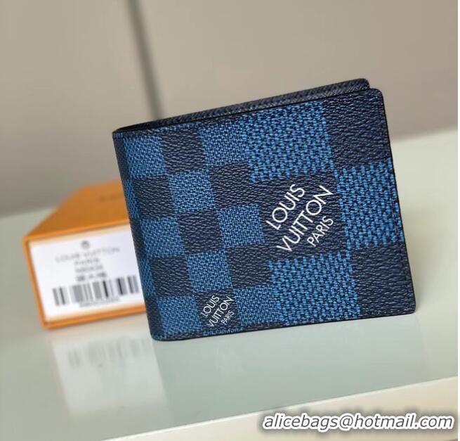 Grade Discount Louis vuitton Monogram Canvas Wallet N60434 blue