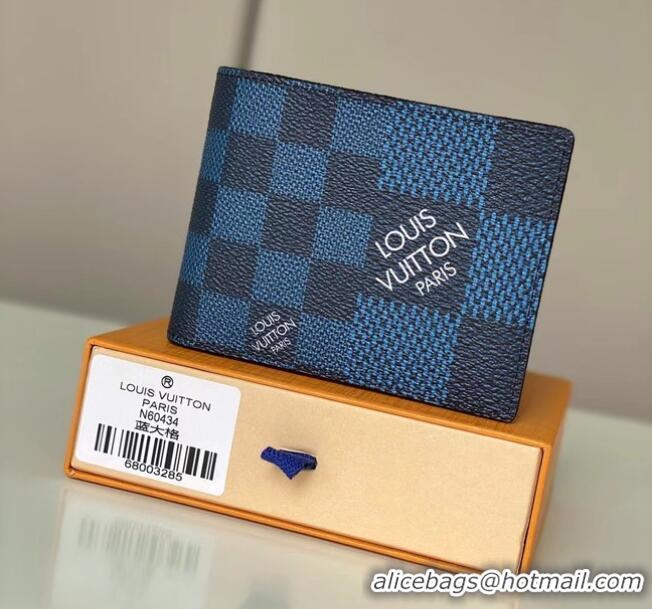 Grade Discount Louis vuitton Monogram Canvas Wallet N60434 blue