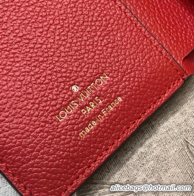 New Style Louis Vuitton Original Monogram Empreinte CLEA WALLET M80152 red