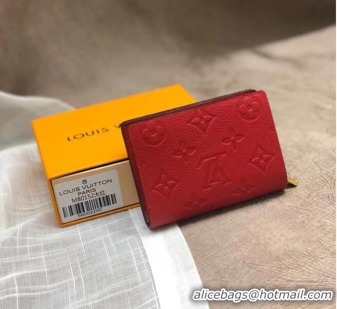 New Style Louis Vuitton Original Monogram Empreinte CLEA WALLET M80152 red