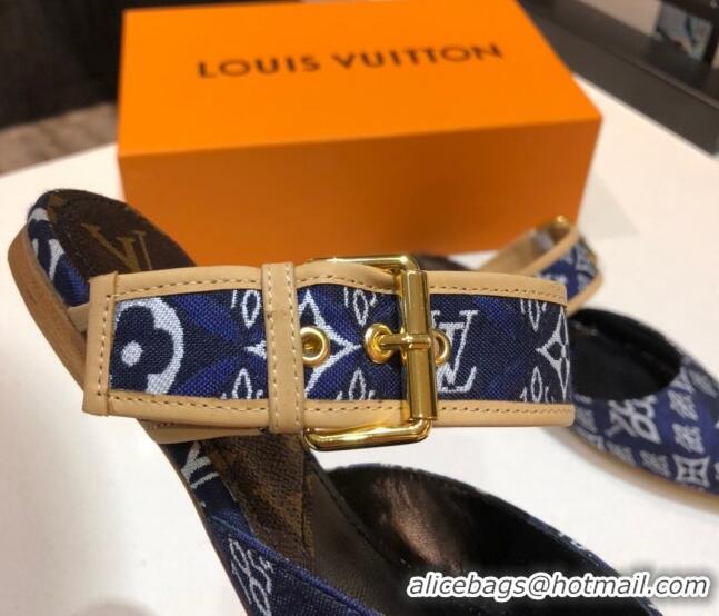 Popular Style Louis Vuitton Since 1854 Sofia Flat Mules 1A8NWP Blue