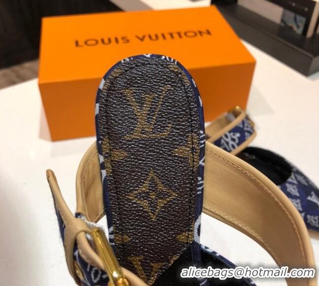 Popular Style Louis Vuitton Since 1854 Sofia Flat Mules 1A8NWP Blue