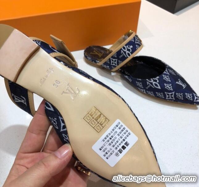 Popular Style Louis Vuitton Since 1854 Sofia Flat Mules 1A8NWP Blue