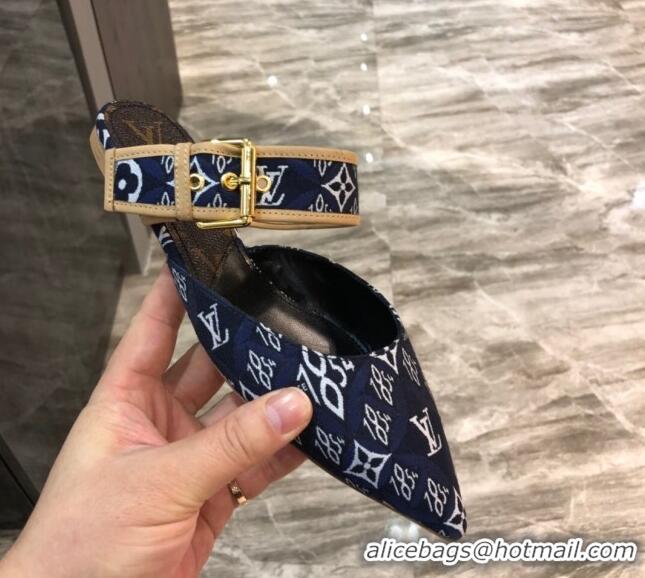 Popular Style Louis Vuitton Since 1854 Sofia Flat Mules 1A8NWP Blue