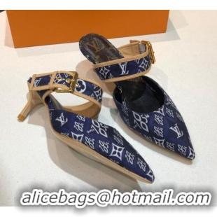 New Style Louis Vuitton Since 1854 Sofia Heel Mules 1A8NW9 Blue