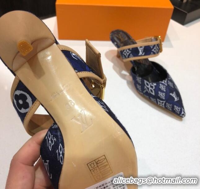 New Style Louis Vuitton Since 1854 Sofia Heel Mules 1A8NW9 Blue