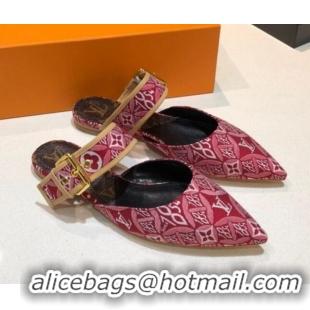 Top Grade Louis Vuitton Since 1854 Sofia Flat Mules 1A8NWP Red