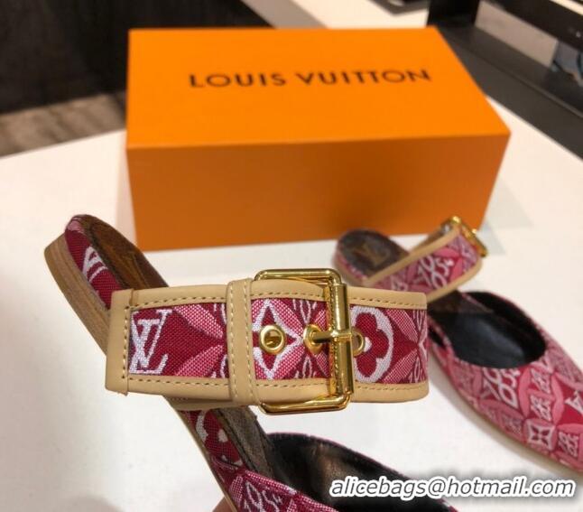 Top Grade Louis Vuitton Since 1854 Sofia Flat Mules 1A8NWP Red