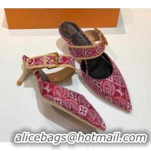 Good Quality Louis Vuitton Since 1854 Sofia Heel Mules 1A8NW9 Red