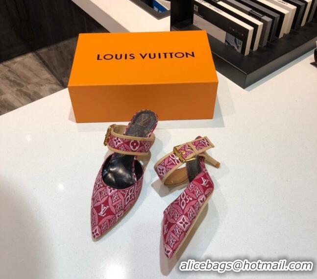 Good Quality Louis Vuitton Since 1854 Sofia Heel Mules 1A8NW9 Red