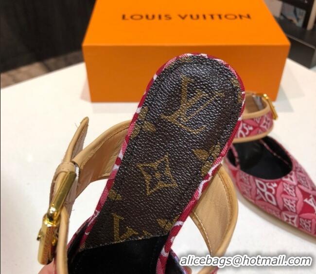 Good Quality Louis Vuitton Since 1854 Sofia Heel Mules 1A8NW9 Red