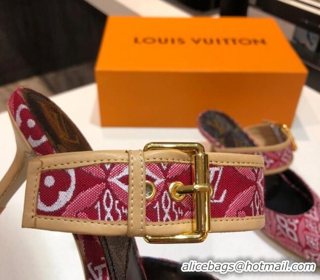 Good Quality Louis Vuitton Since 1854 Sofia Heel Mules 1A8NW9 Red