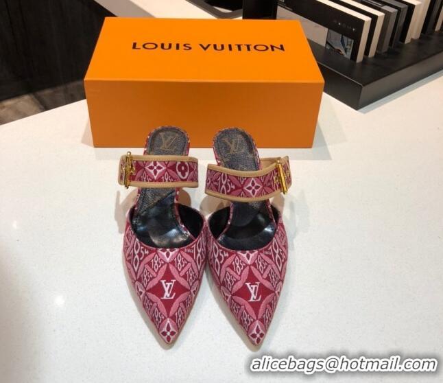 Good Quality Louis Vuitton Since 1854 Sofia Heel Mules 1A8NW9 Red