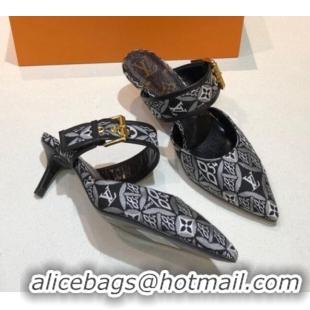 Top Design Louis Vuitton Since 1854 Sofia Heel Mules 1A8NW9 Black