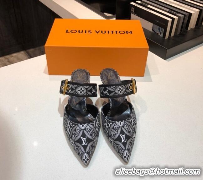 Top Design Louis Vuitton Since 1854 Sofia Heel Mules 1A8NW9 Black