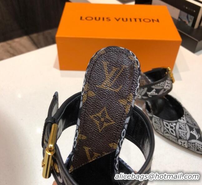 Top Design Louis Vuitton Since 1854 Sofia Heel Mules 1A8NW9 Black